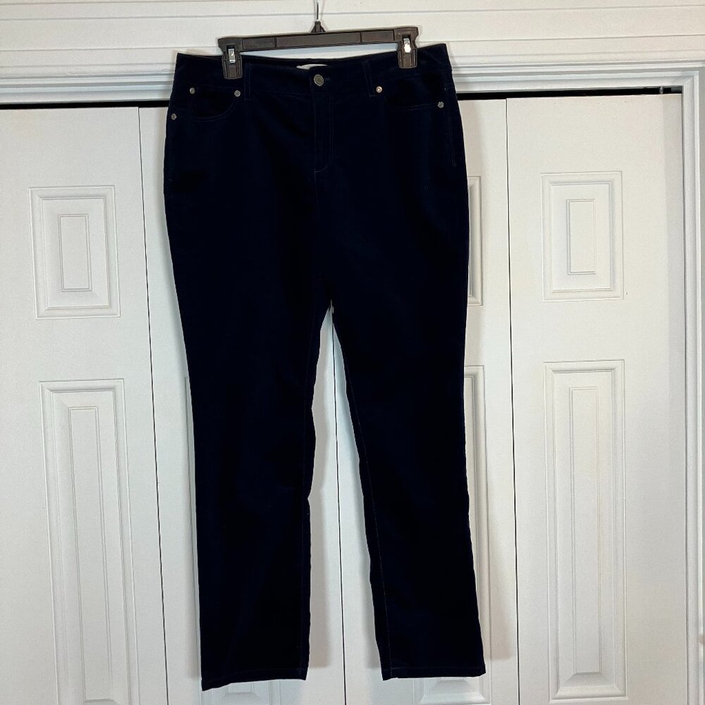 Talbots Navy Velvet Jeans Size 10P Curvy
